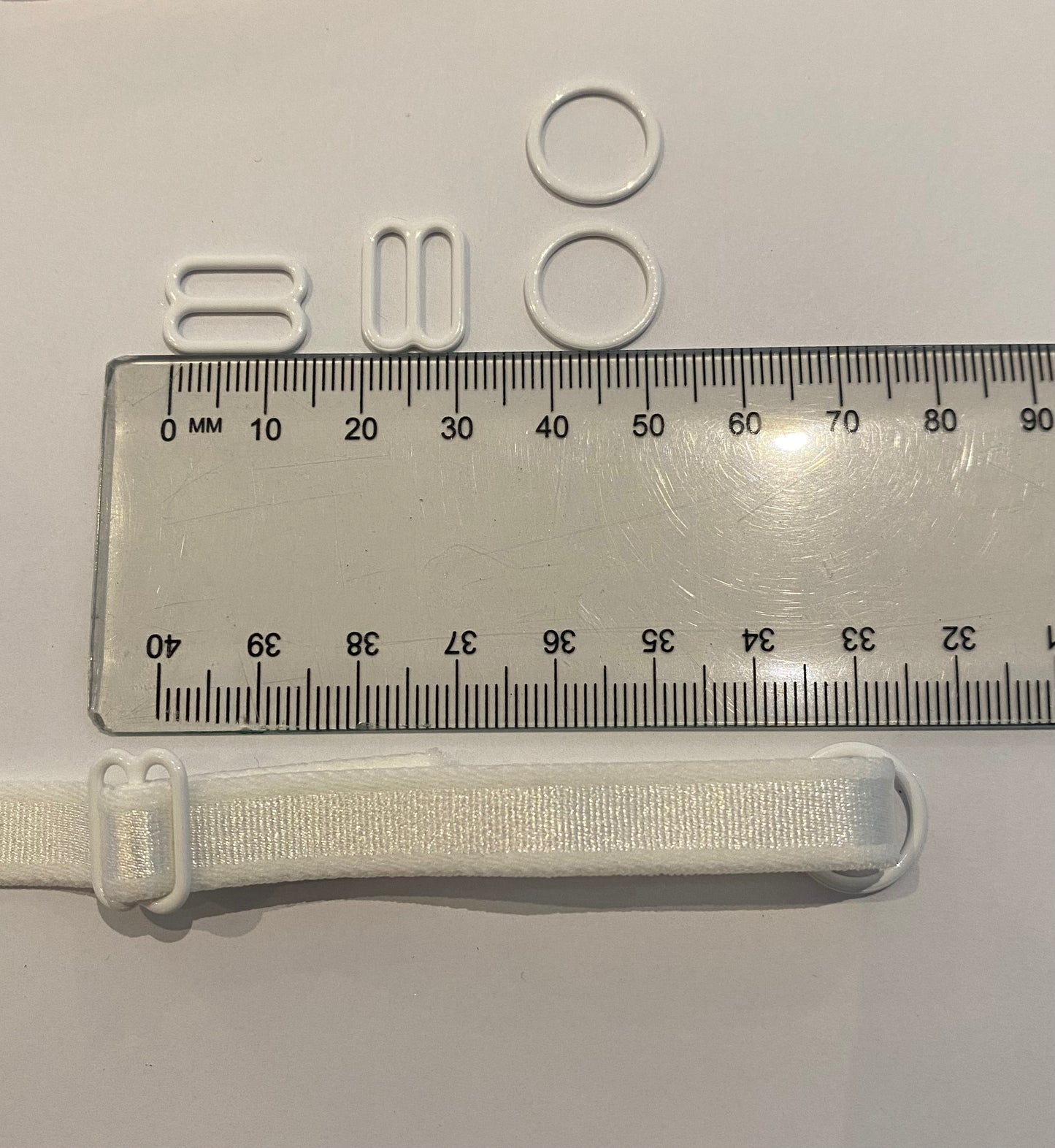 Bra Ring & Slider - 12mm White