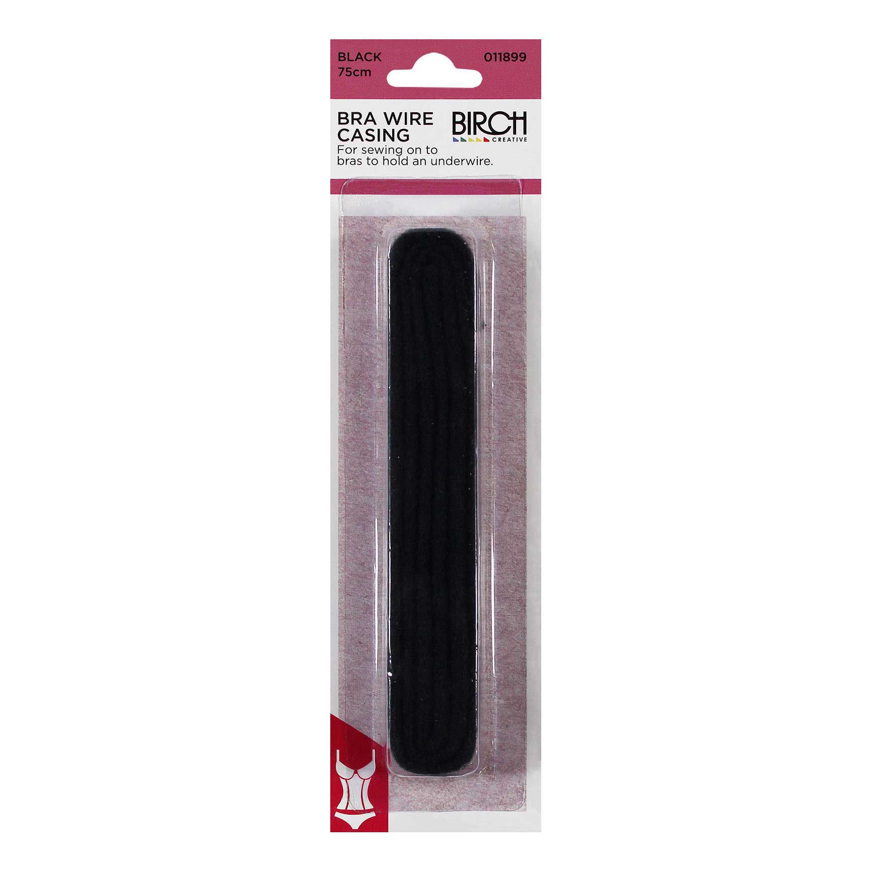 Bra Wire casing Black - Birch - The Stitch Parlour