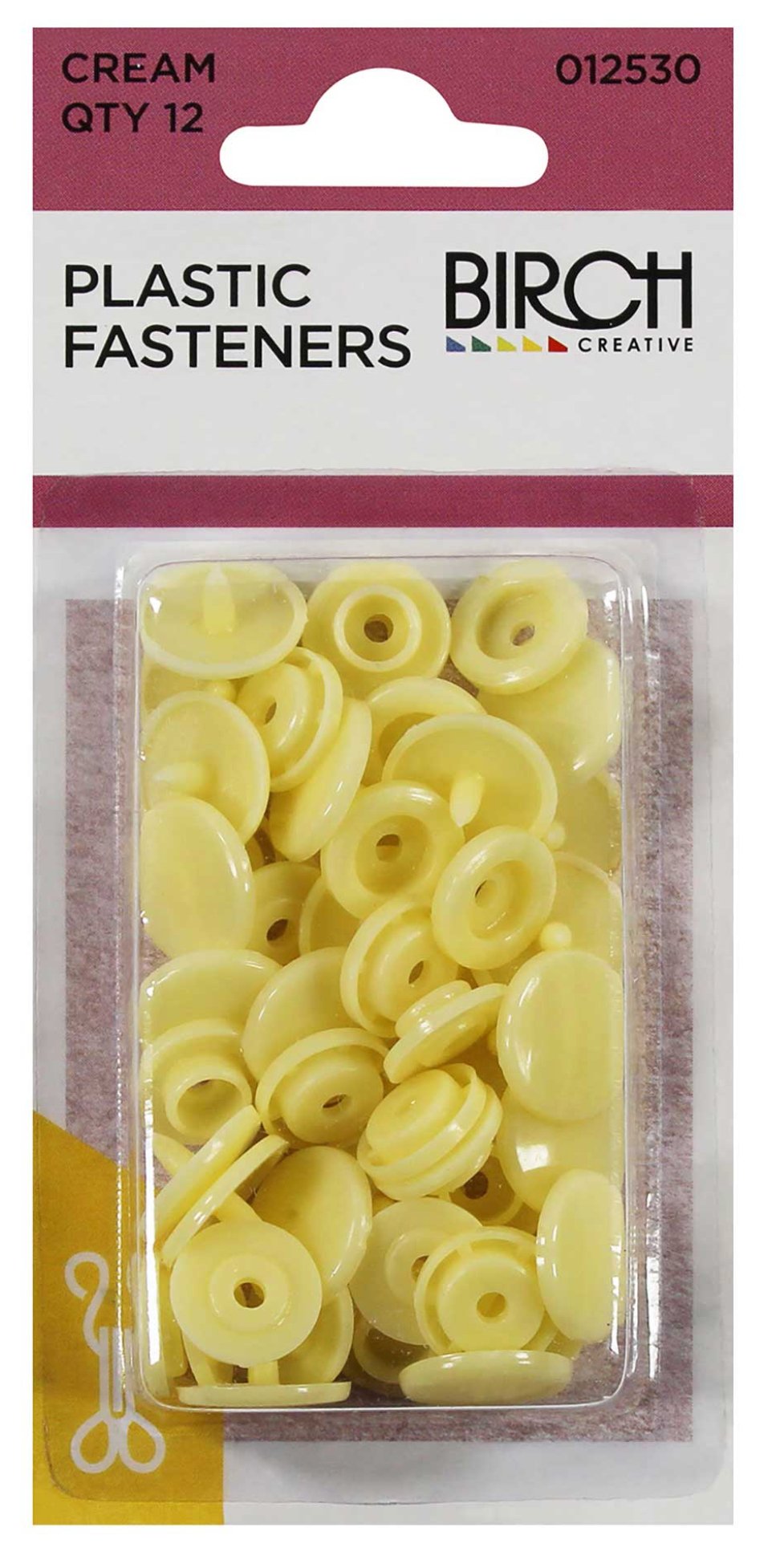 Plastic Snap Fasteners - Birch - The Stitch Parlour