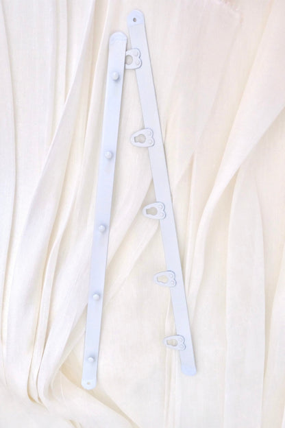 28cm White Busk with White Buttons - The Stitch Parlour - The Stitch Parlour