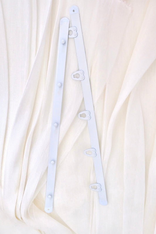 28cm White Busk with White Buttons - The Stitch Parlour - The Stitch Parlour