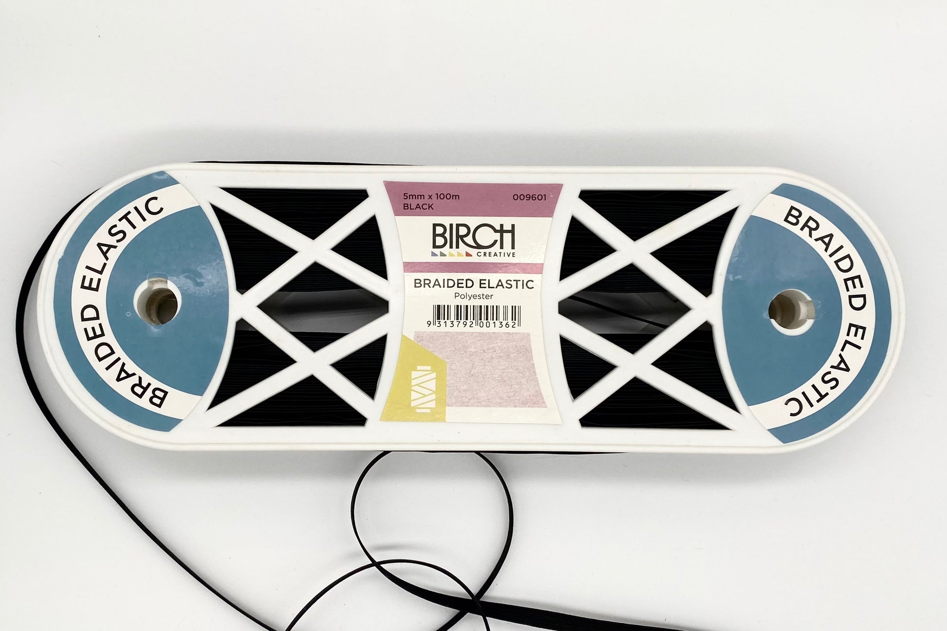 Braided Elastic 5mm Black - Birch - The Stitch Parlour