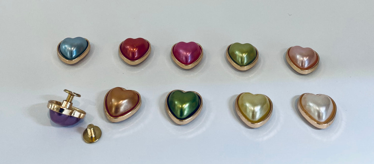 Heart Button with Screw