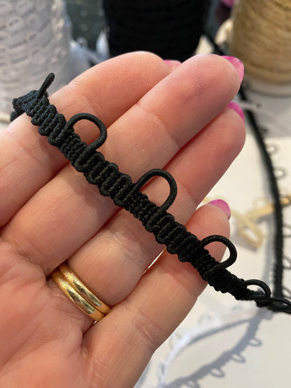Elastic Button Loops 2 cm Spacing