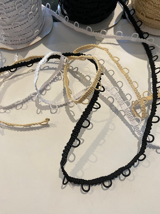 Elastic Button Loops 2 cm Spacing