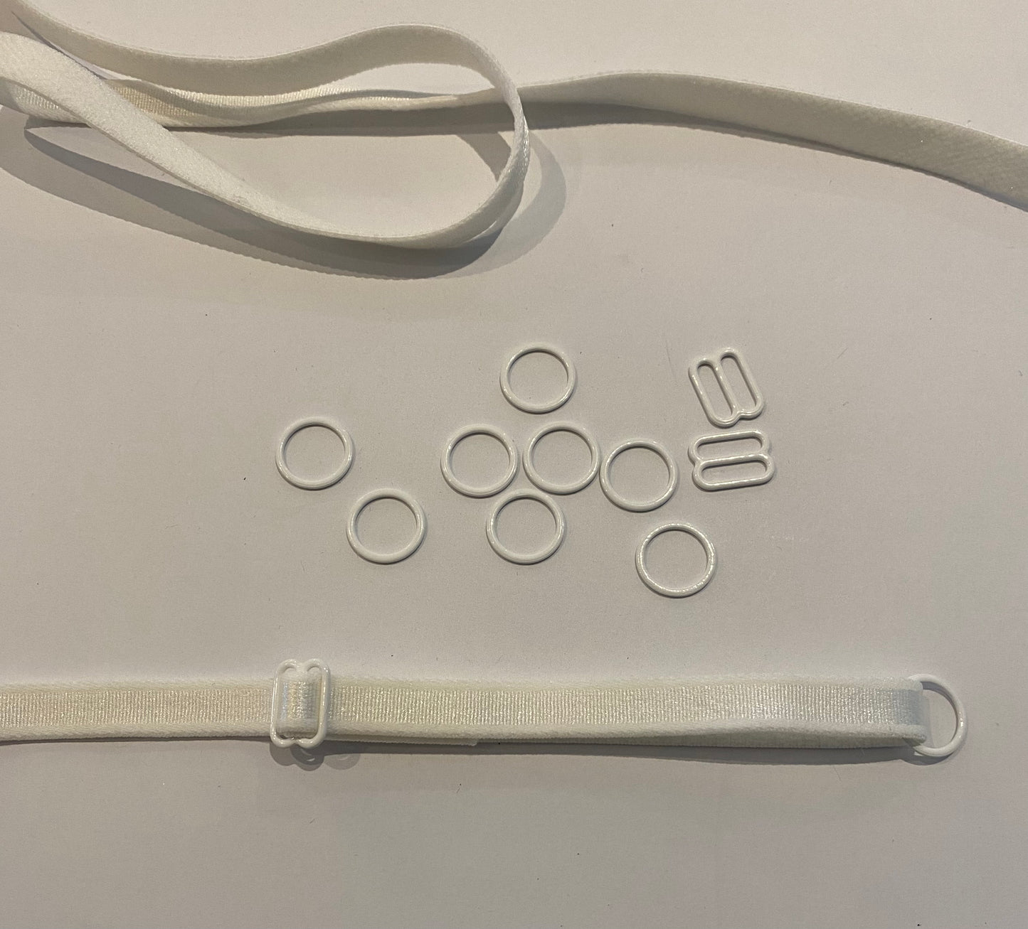 Bra Ring & Slider - 12mm White
