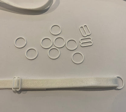 Bra Ring & Slider - 12mm White