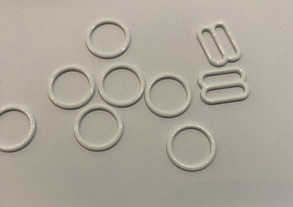 Bra Ring & Slider - 12mm White