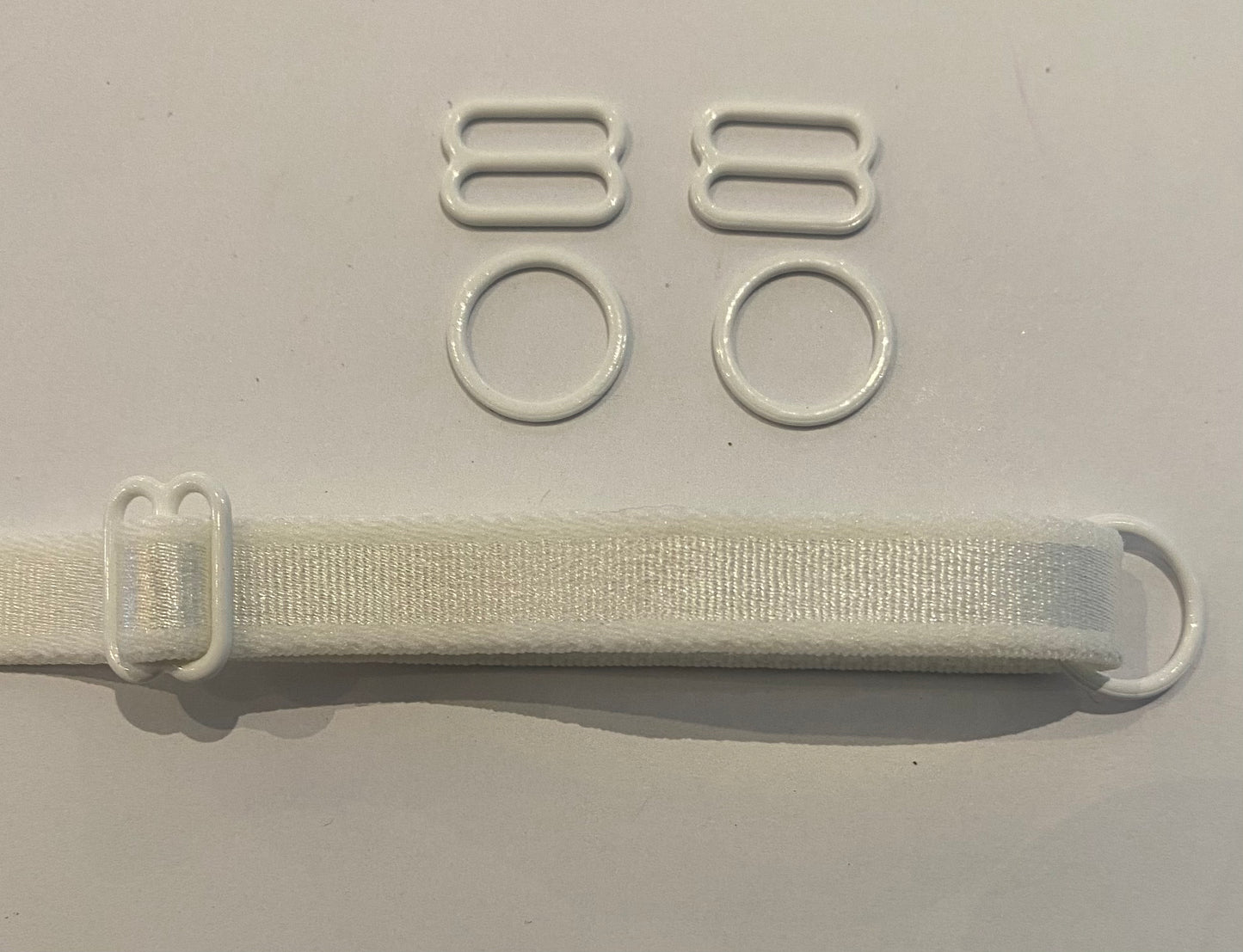 Bra Ring & Slider - 12mm White