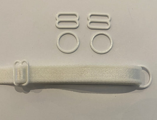 Bra Ring & Slider - 12mm White