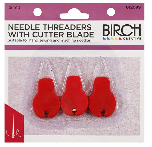 Needle Threader with Blade - Birch - The Stitch Parlour