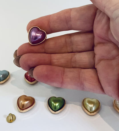 Heart Button with Screw