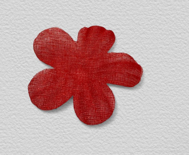 Red Glitter Anemone Flower 3.5cm - pkt 10 - The Stitch Parlour - The Stitch Parlour