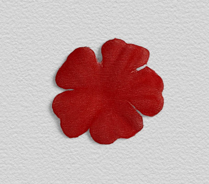 Red Peony Flower 2.5cm - pkt 10 - The Stitch Parlour - The Stitch Parlour